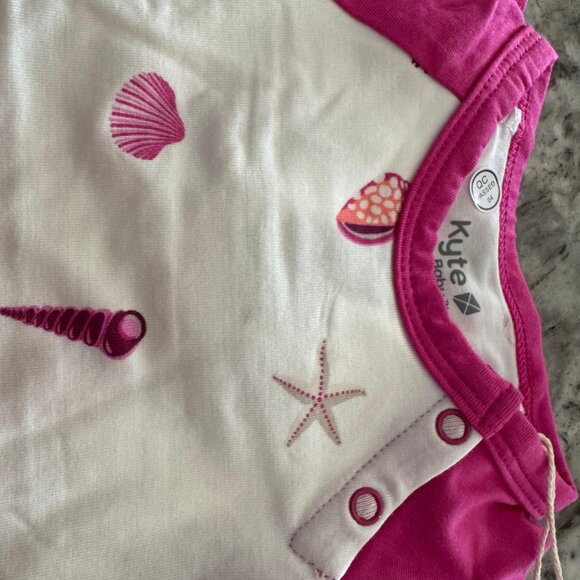 Kyte Baby Shortalls - Baby Girl Seashell Print Shortalls – Size 3-6M | NWT 🐚✨ - Picture 3 of 6